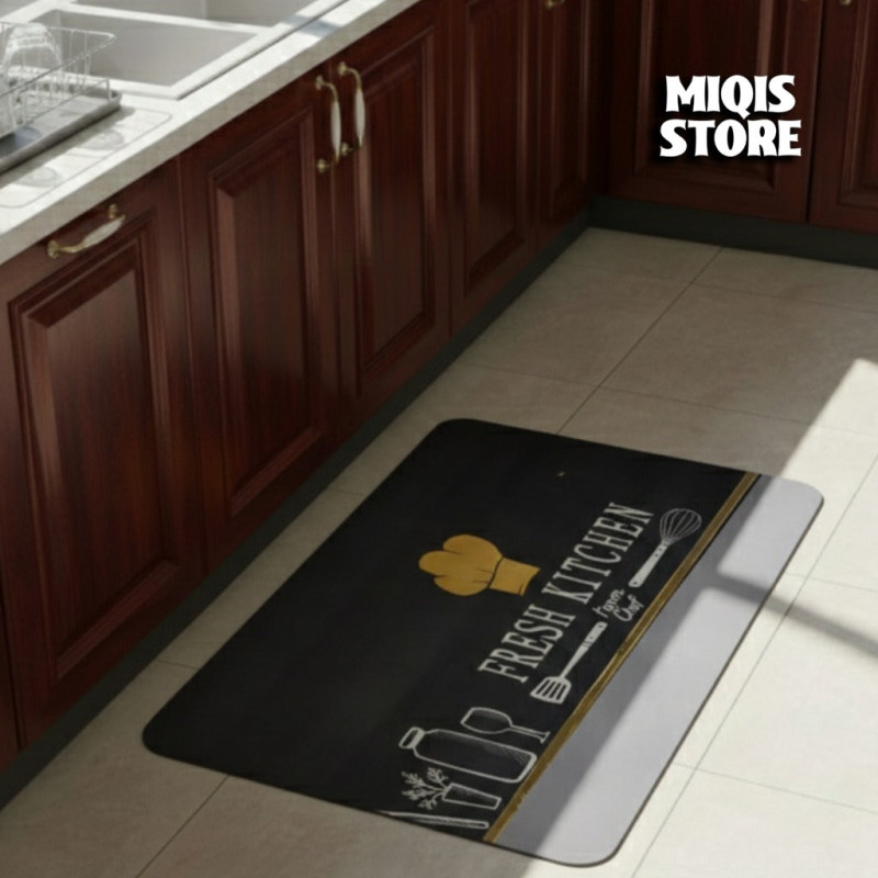Anti Slip Water Absorbent Runner With Mat (Medium Design 61)