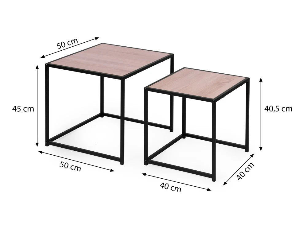 Spoza Living Lounge Coffe Center Nesting Tables (Set Of 2) by Metallics Home