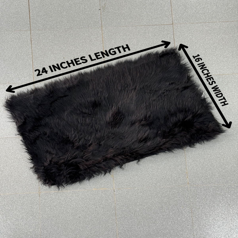Sheep Fur Mat Medium Size 24x16 Inches