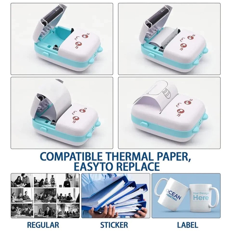 Buy Wireless Bluetooth Mini Photo Thermal Printer