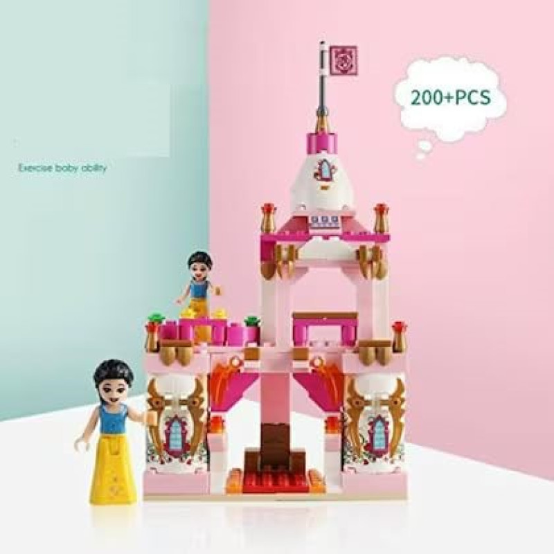Castle And Princess Construction Set, 200 Pieces, Multi-Colored