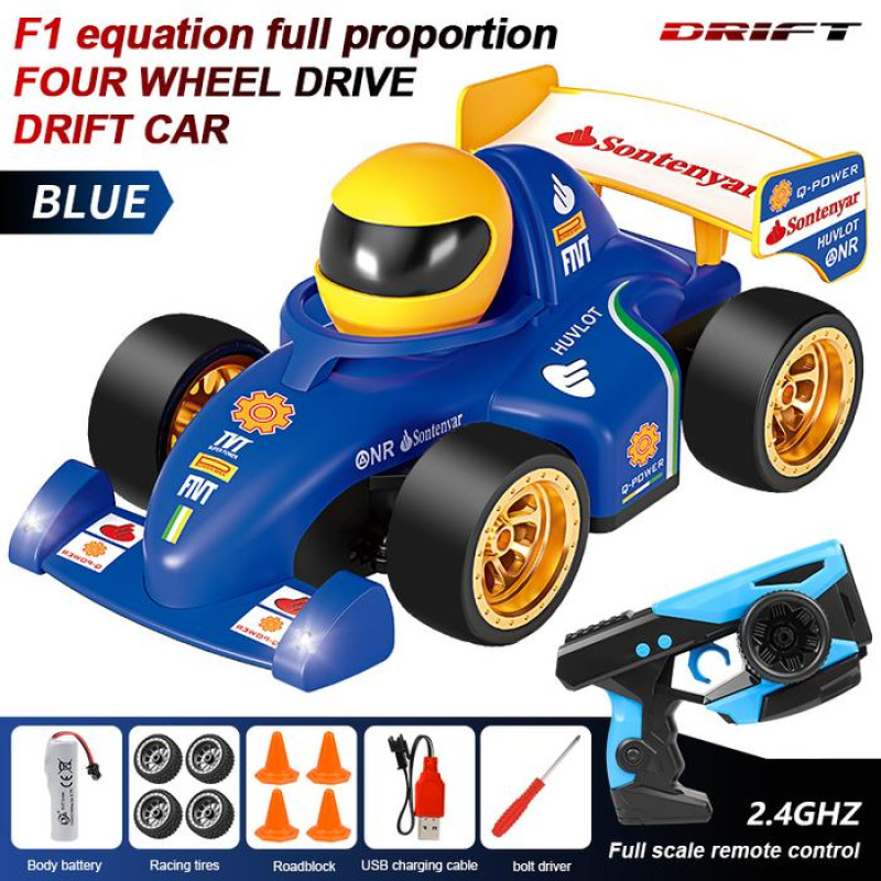Cross-Border 2.4G Remote Control RC Cars New Formula Racing Car Model with Four-Way Drift