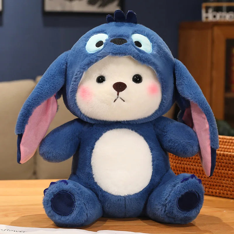 Cute Blue Teddy Bear Plush Toy with Detachable Hat – Soft Stuffed Animal for Kids & Gifts