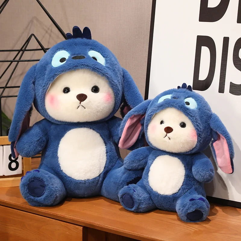 Cute Blue Teddy Bear Plush Toy with Detachable Hat – Soft Stuffed Animal for Kids & Gifts
