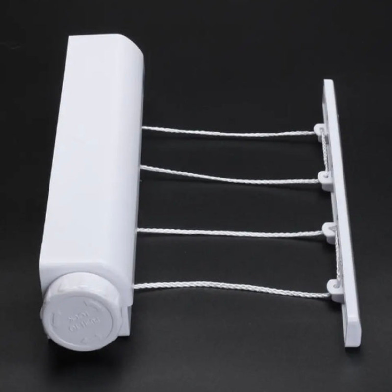 New Wall Mounted 4 Line Retractable Laundry Hanger