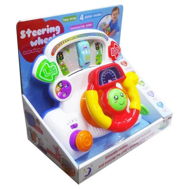 Educational Interactive Steering Wheel Toy With Music & Lights