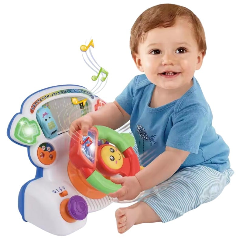 Educational Interactive Steering Wheel Toy With Music & Lights
