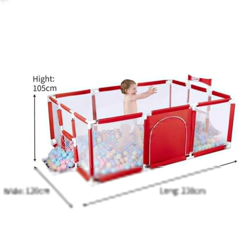 Extra Large Playpen | Play Yard for Babies | Football | Basketball | Red