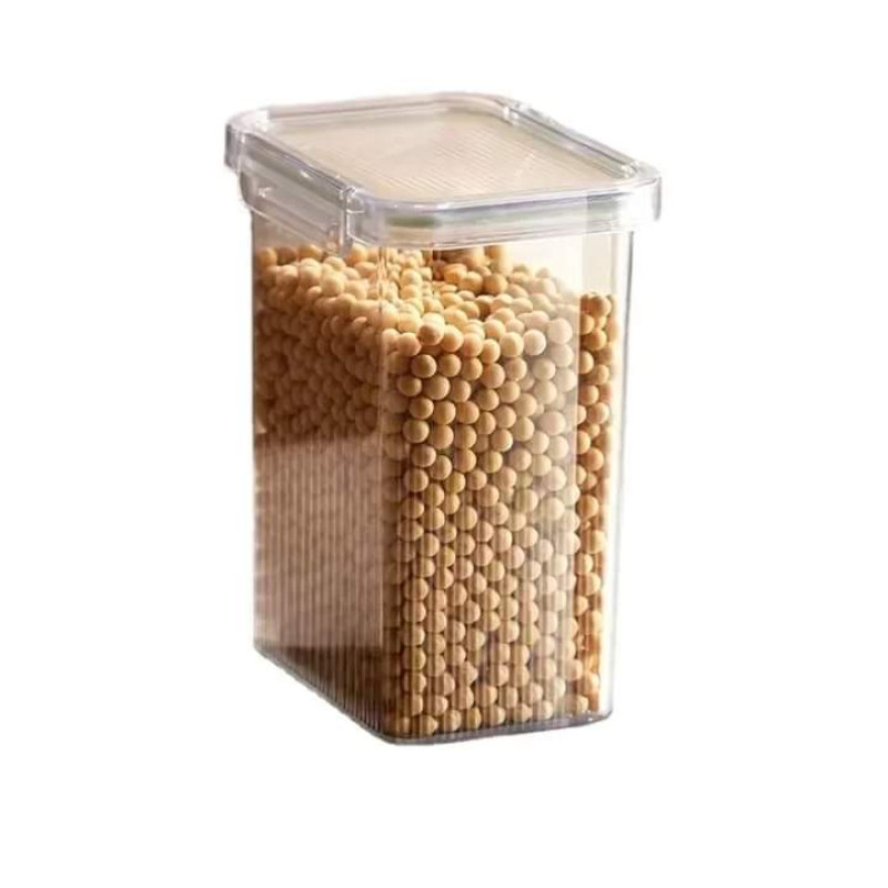 4-Piece Airtight Food Storage Container Set – Stackable Plastic Pantry Organizers