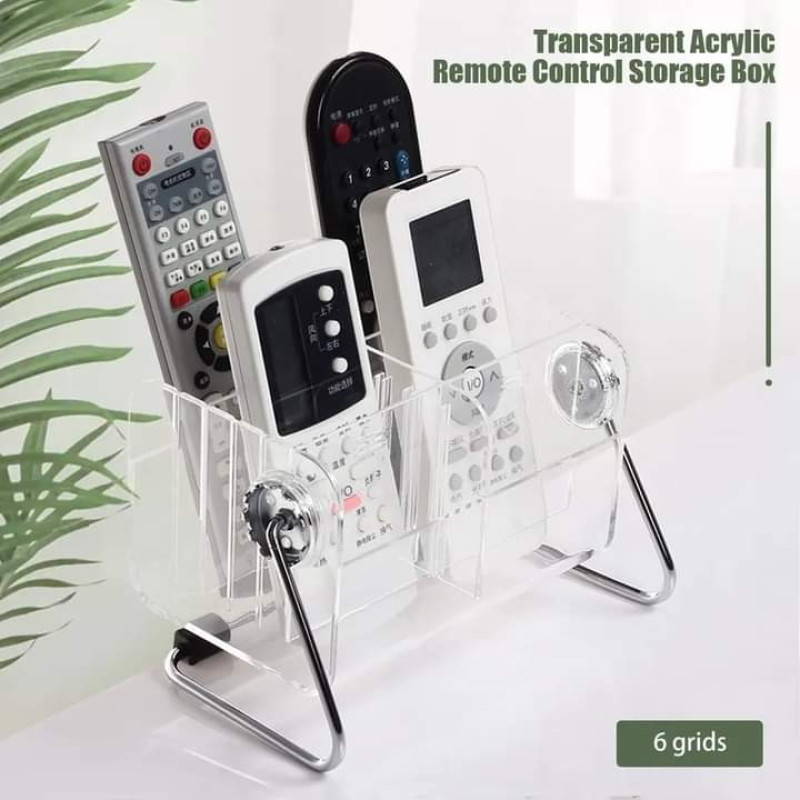 Acrylic 6 Grid Remote And Multipurpose Stand