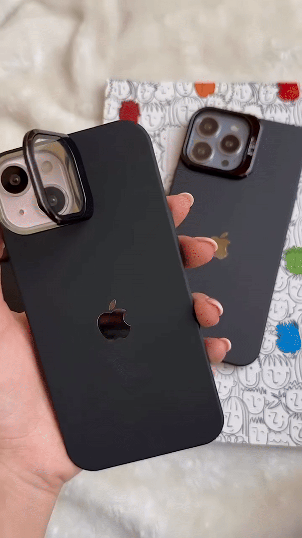 iPhone All Model Cover-Premium Acrylic Invisible Kickstand Case With Lens Protector With Shine Logo