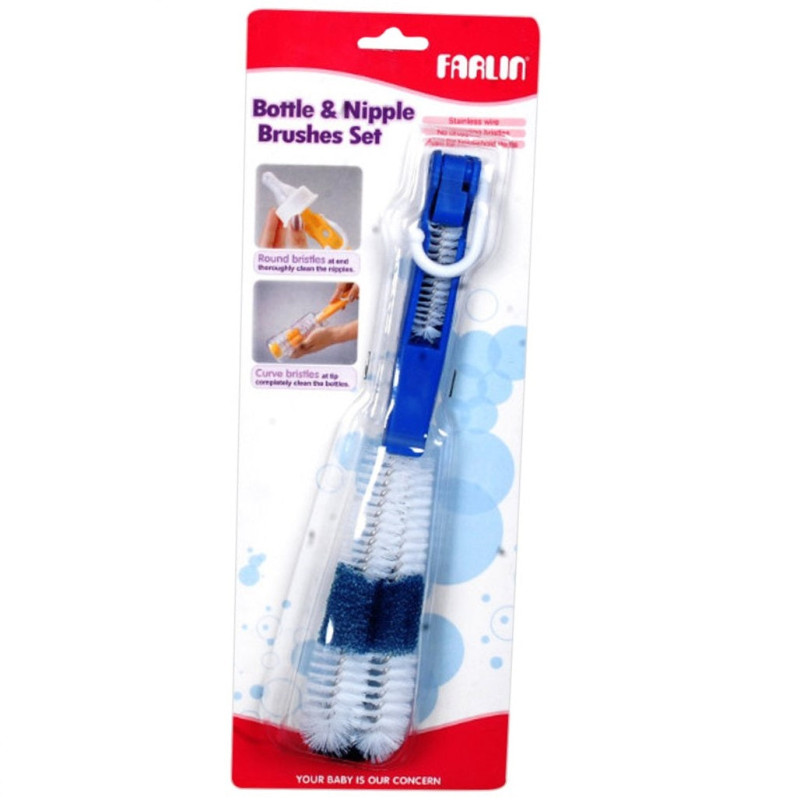 Farlin Bottle & Nipple Brush / Card - BF-257
