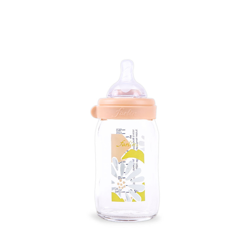 Farlin Wide Neck Glass Feeder 160ml-Pink-AB-32011