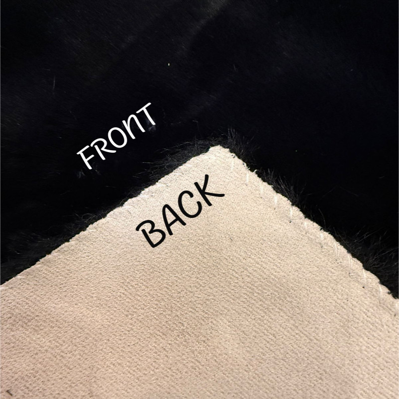 Rabbit Fur Mat Medium Size 24x16 Inches