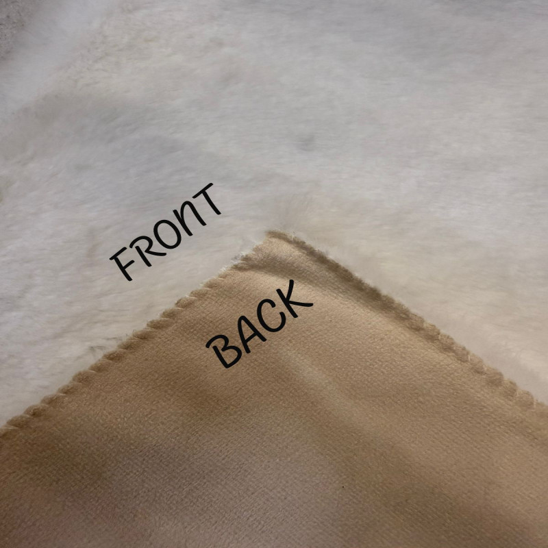 Rabbit Fur Mat Medium Size 24x16 Inches