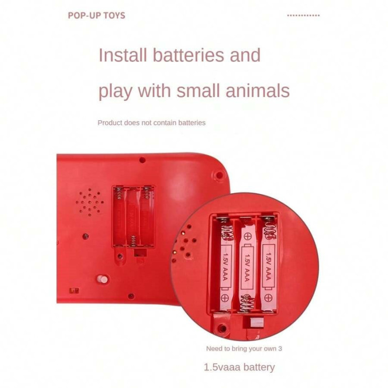 Huanger Zoo Animals Pop Up and Surprise Toy With Lights And Sound