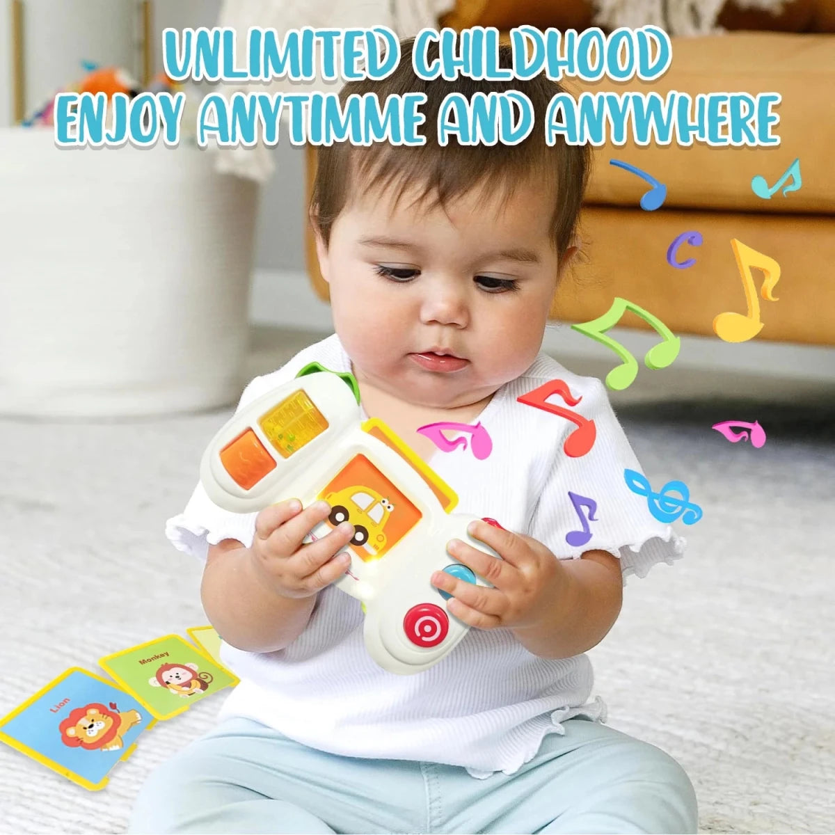 Huanger Toddler Baby Pocket Speech Talking Flash Cards Gaming Console
