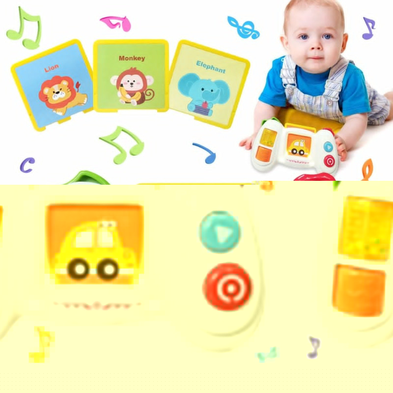 Huanger Toddler Baby Pocket Speech Talking Flash Cards Gaming Console