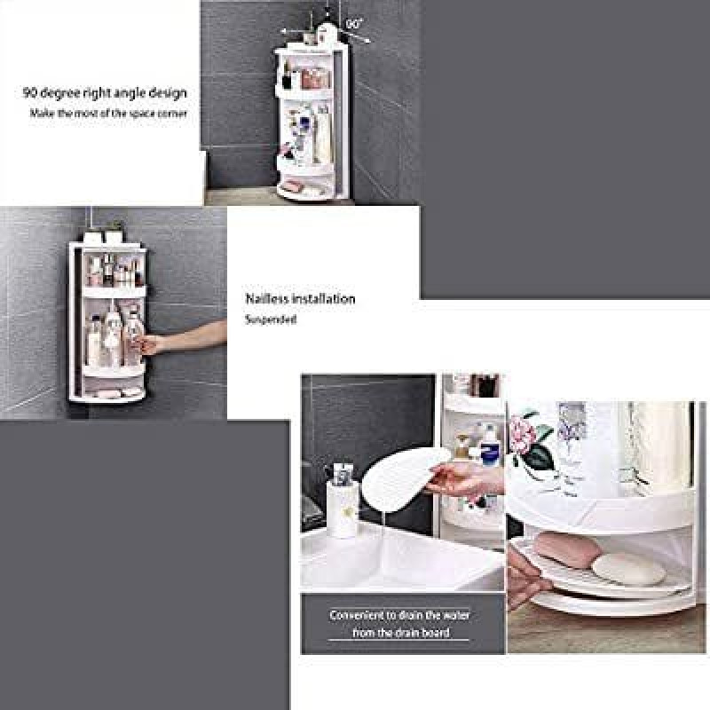 Corner Storage Cabinet (360? Rotatable)