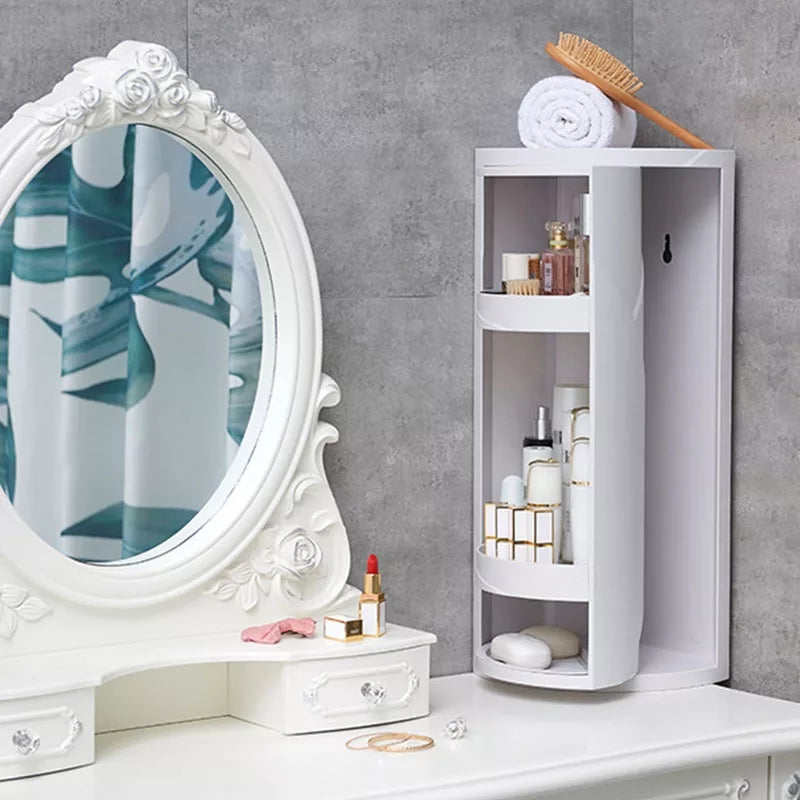 Corner Storage Cabinet (360? Rotatable)
