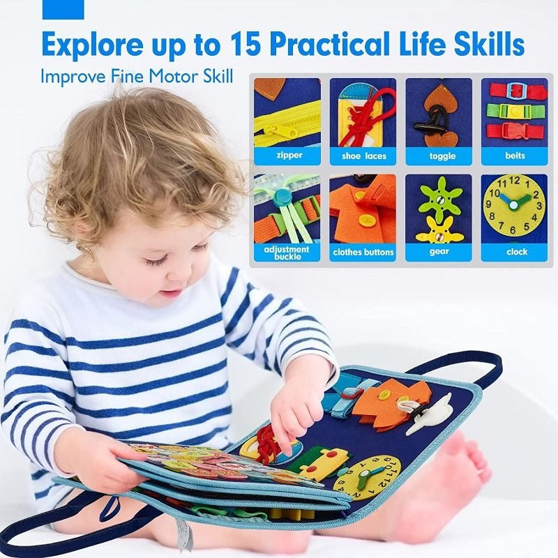 Busy Montessori Fine Motor Skills And Sensory Book 8 Pages