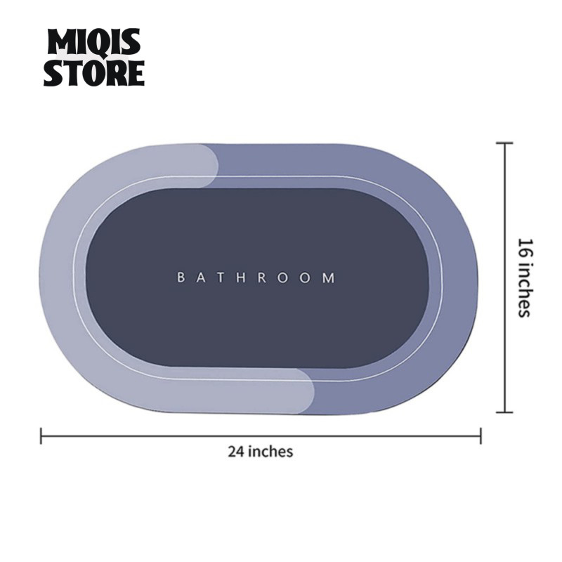 2 Pcs Medium Size Water Absorbent Anti-Slip Mat (2x1.25 ft)