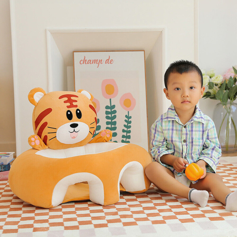 Infant Learning To Sit Sofa, Children's Anti-fall Seat, Cartoon Baby Plush Toy Stool, Training Sitting Posture