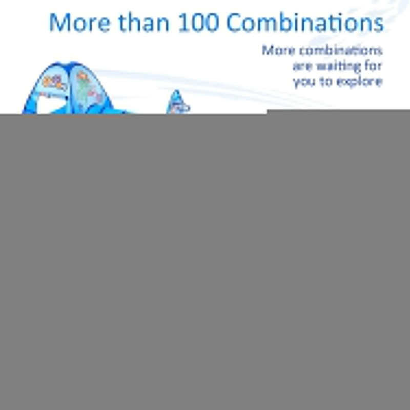 Infantes 3 Pc Ball Pit Kids Tunnel Tent Ocean Blue + Free 50 Balls