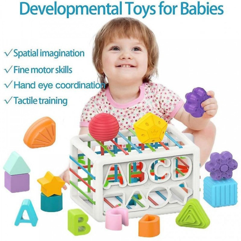 Intelligence Cube Geometric Shapes And Letters Huanger