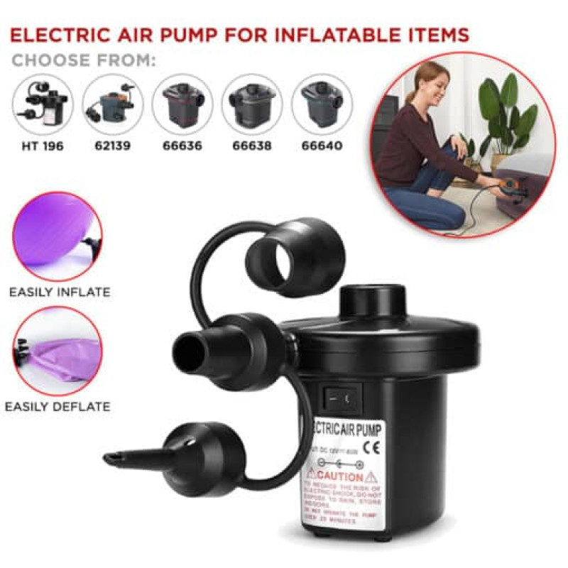 Portable Ac Electric Air Pump For Inflate HT196