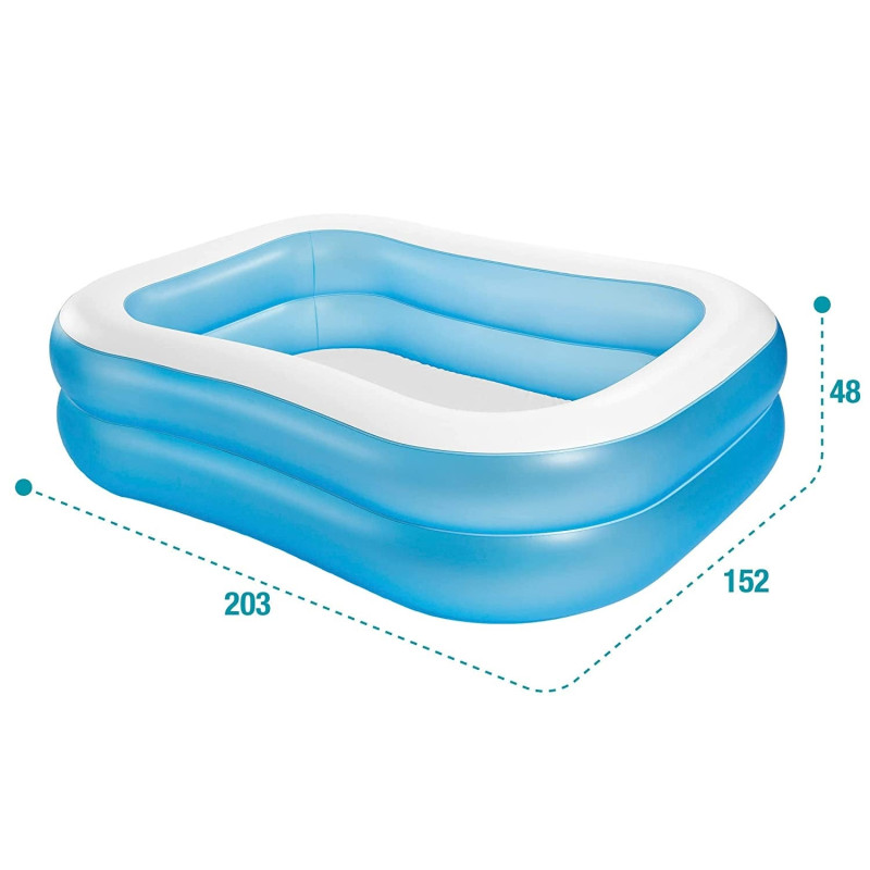 Intex Swim Center Family Swimming Pool White Blue (80