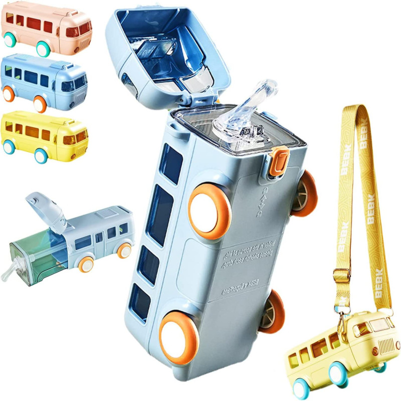 Kids Bus Shape Shaped Drinking Sipper Bottle 500 ML