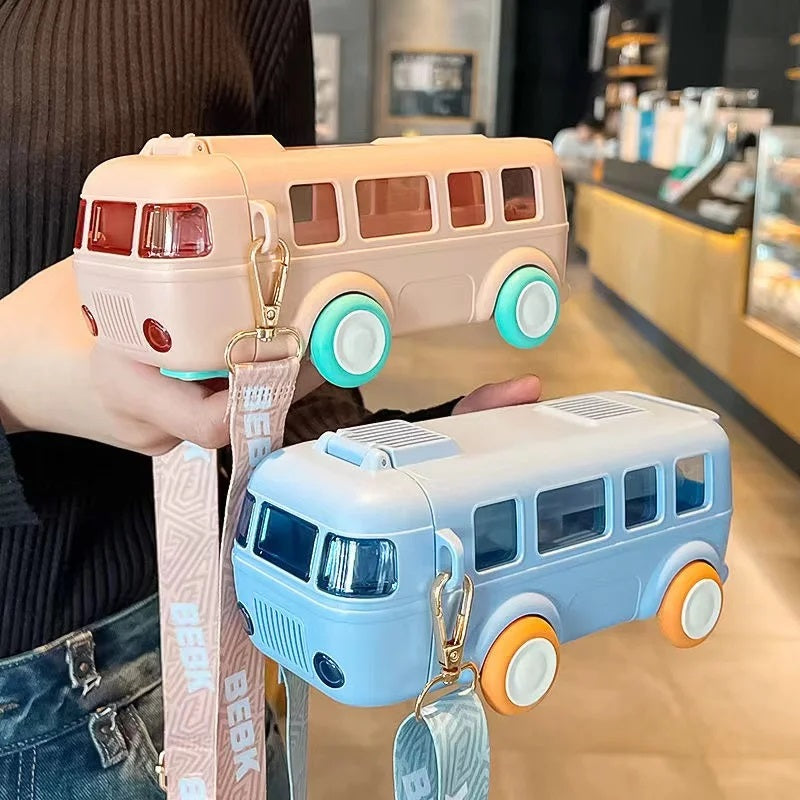 Kids Bus Shape Shaped Drinking Sipper Bottle 500 ML