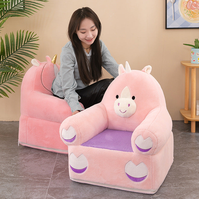 Kids Sweet Plush Couch Sofa Seat Pink