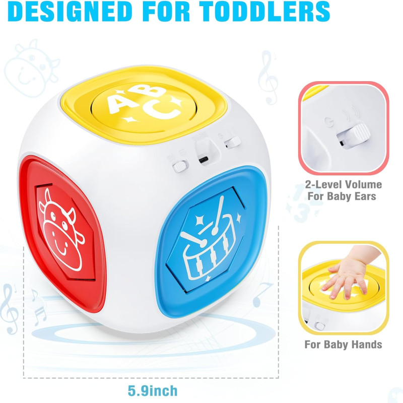 Learning Activity Cube 6-in-1 Sound & Fun Exploration Toy