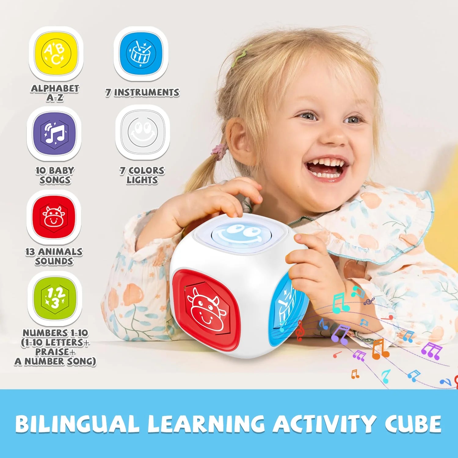 Learning Activity Cube 6-in-1 Sound & Fun Exploration Toy