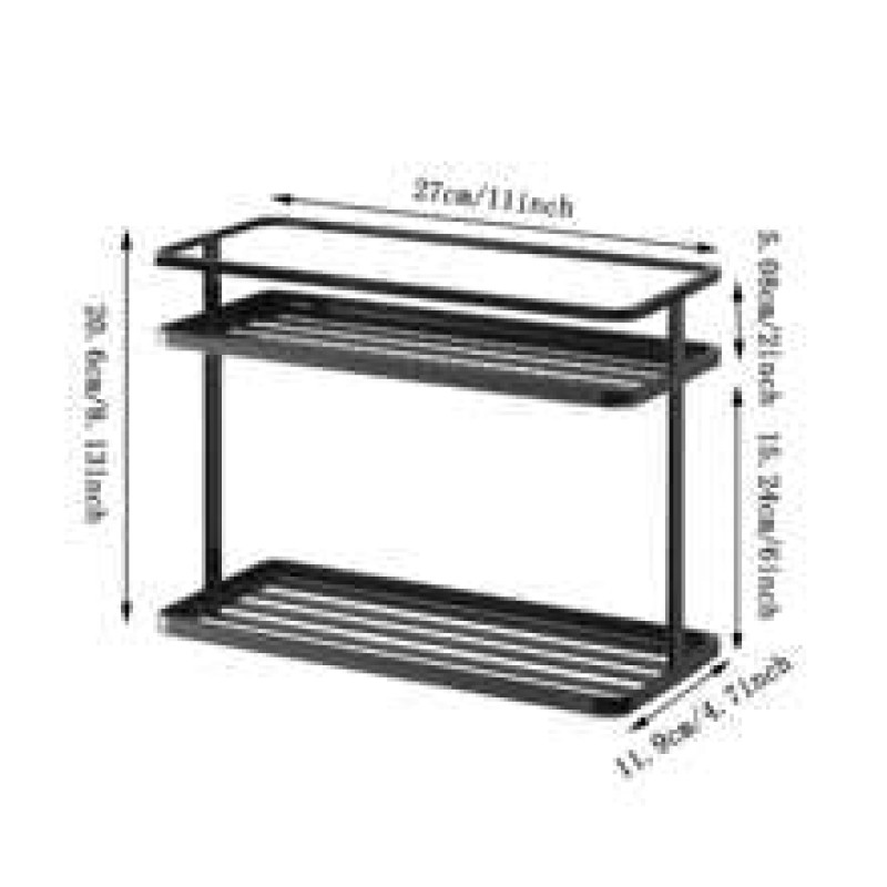 Luxury 2-Tier Kitchen and Washroom Organizer by Metallics Home