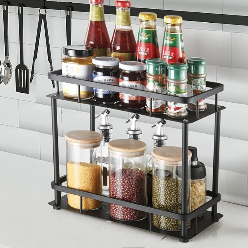 Luxury 2-Tier Kitchen and Washroom Organizer by Metallics Home