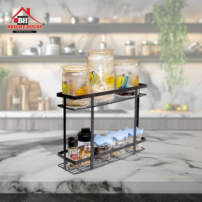 Luxury 2-Tier Kitchen and Washroom Organizer by Metallics Home