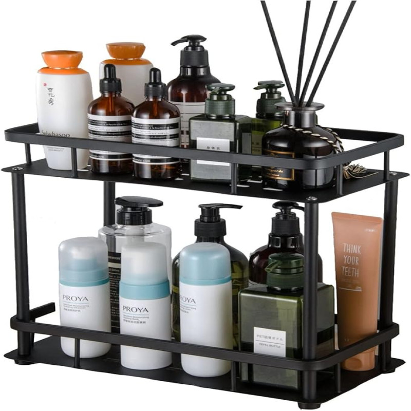 Luxury 2-Tier Kitchen and Washroom Organizer by Metallics Home