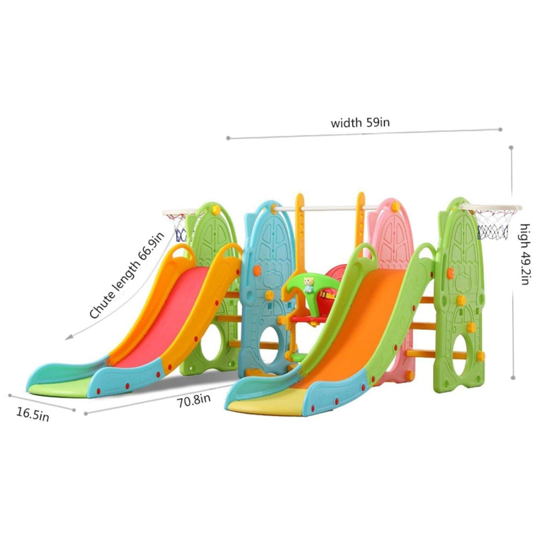 Infantes Baby Slide & Swing Set Multicolor