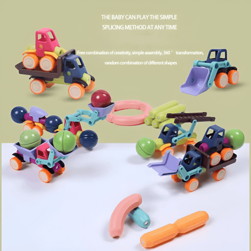 Magnetic Sticks DIY Construction Vehicle Toy 40 Pcs
