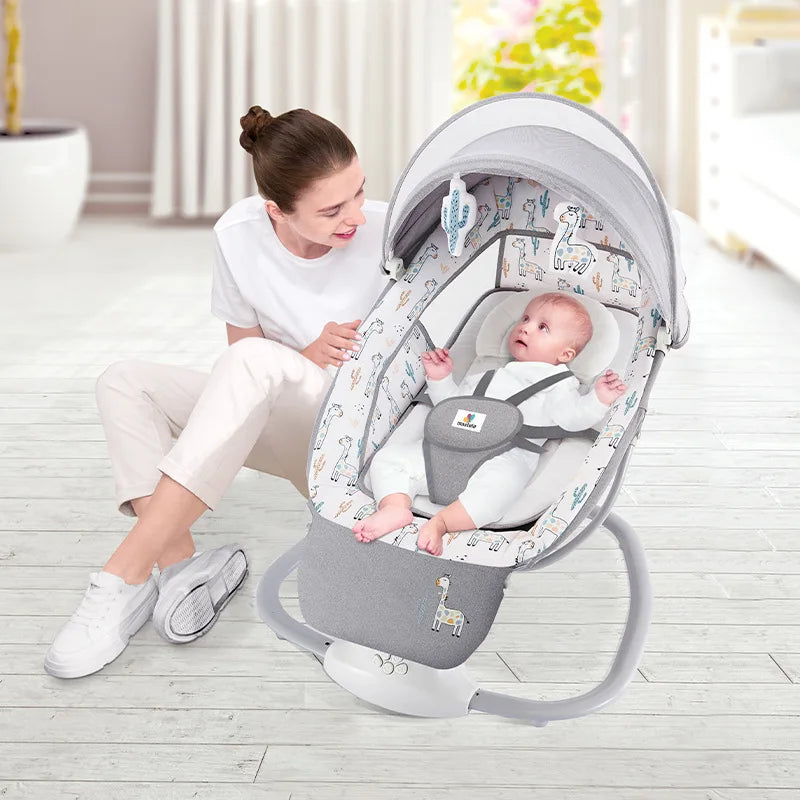 Mastela 3in1 Deluxe Multifunction Bassinet Auto Baby Swing - Light Grey - 8207