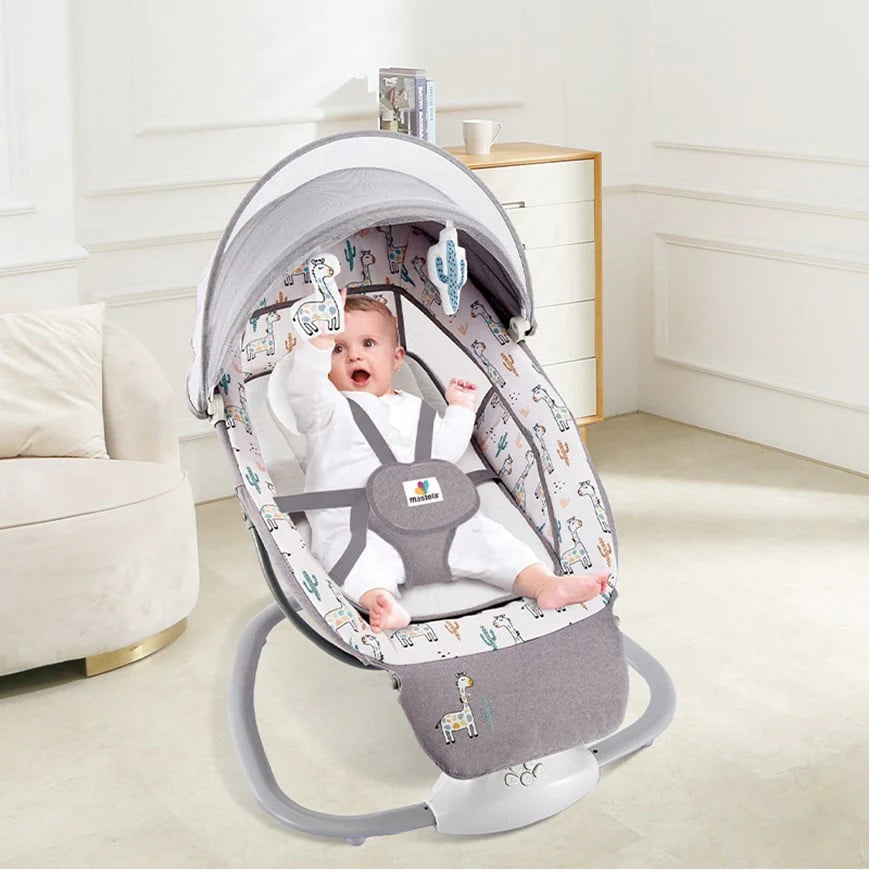 Mastela 3in1 Deluxe Multifunction Bassinet Auto Baby Swing - Light Grey - 8207