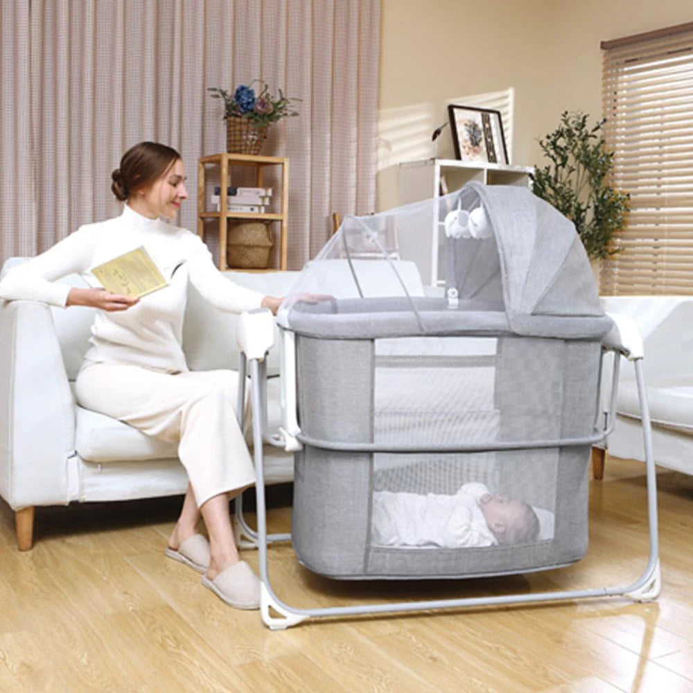 Mastela 4in1 Baby Swing Bassinet Electronic - Dark Grey - 8901