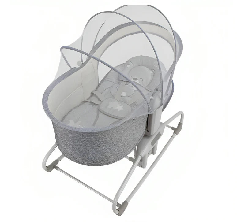 Mastela 4in1 Baby Automatic Electric Swing + Bassinet - Bear Print - 3088