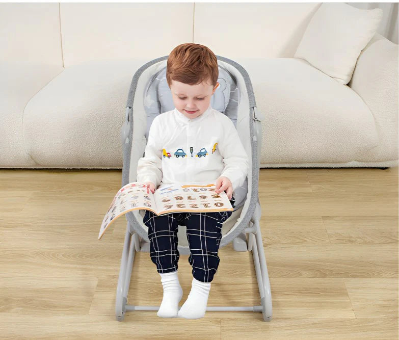 Mastela 4in1 Baby Automatic Electric Swing + Bassinet - Bear Print - 3088