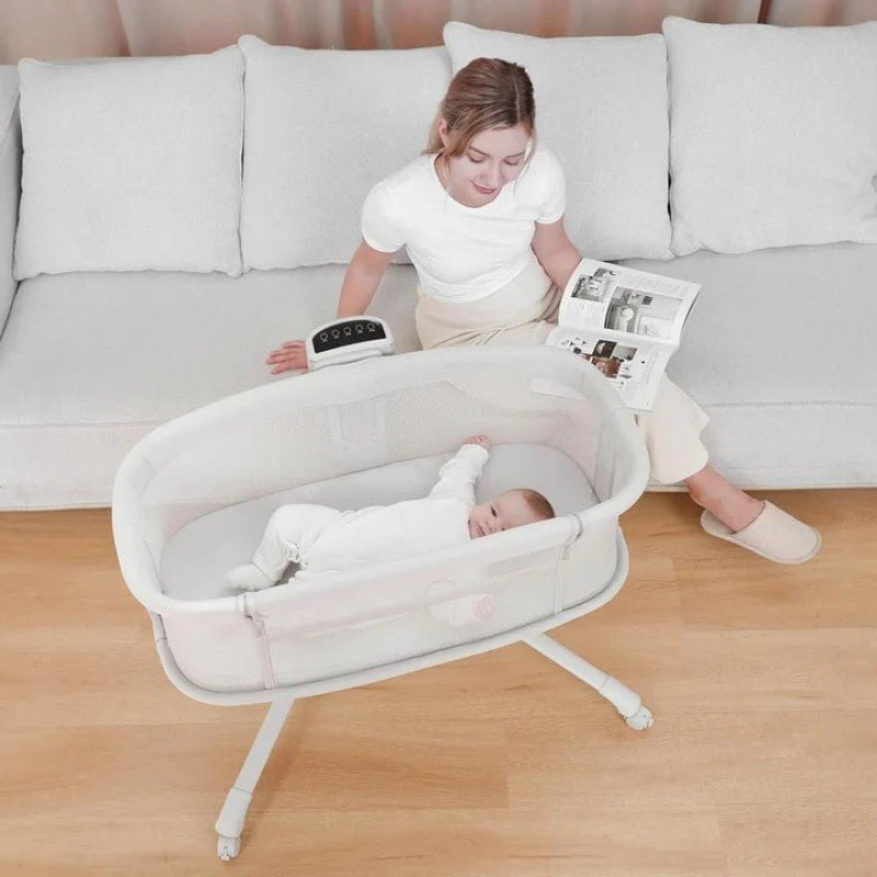 Mastela 4in1 Baby Swing Bassinet Electronic - Beige - 3328