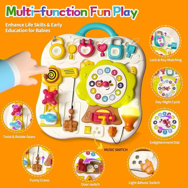Montessori Multifunction Exploration Busy Board Learning