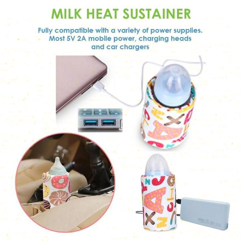 Portable USB Baby Bottle Warmer Material Anti-Wrinkle And Durable